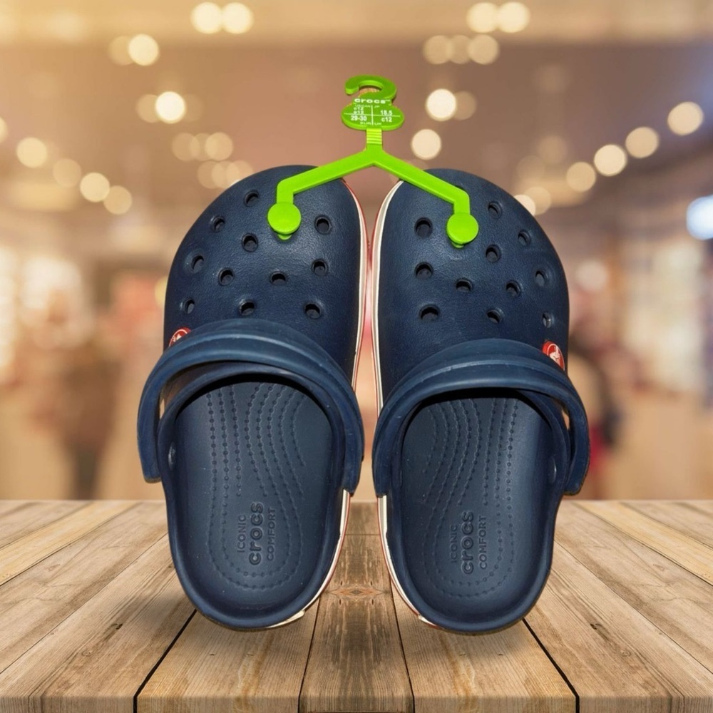 Crocs Toddler Crocband Clog | Blue and White​ - Picture 2 of 3